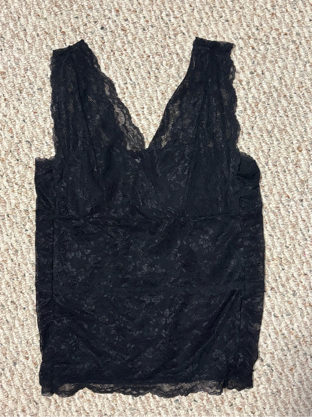 Black Lace V-Neck Camisole Top